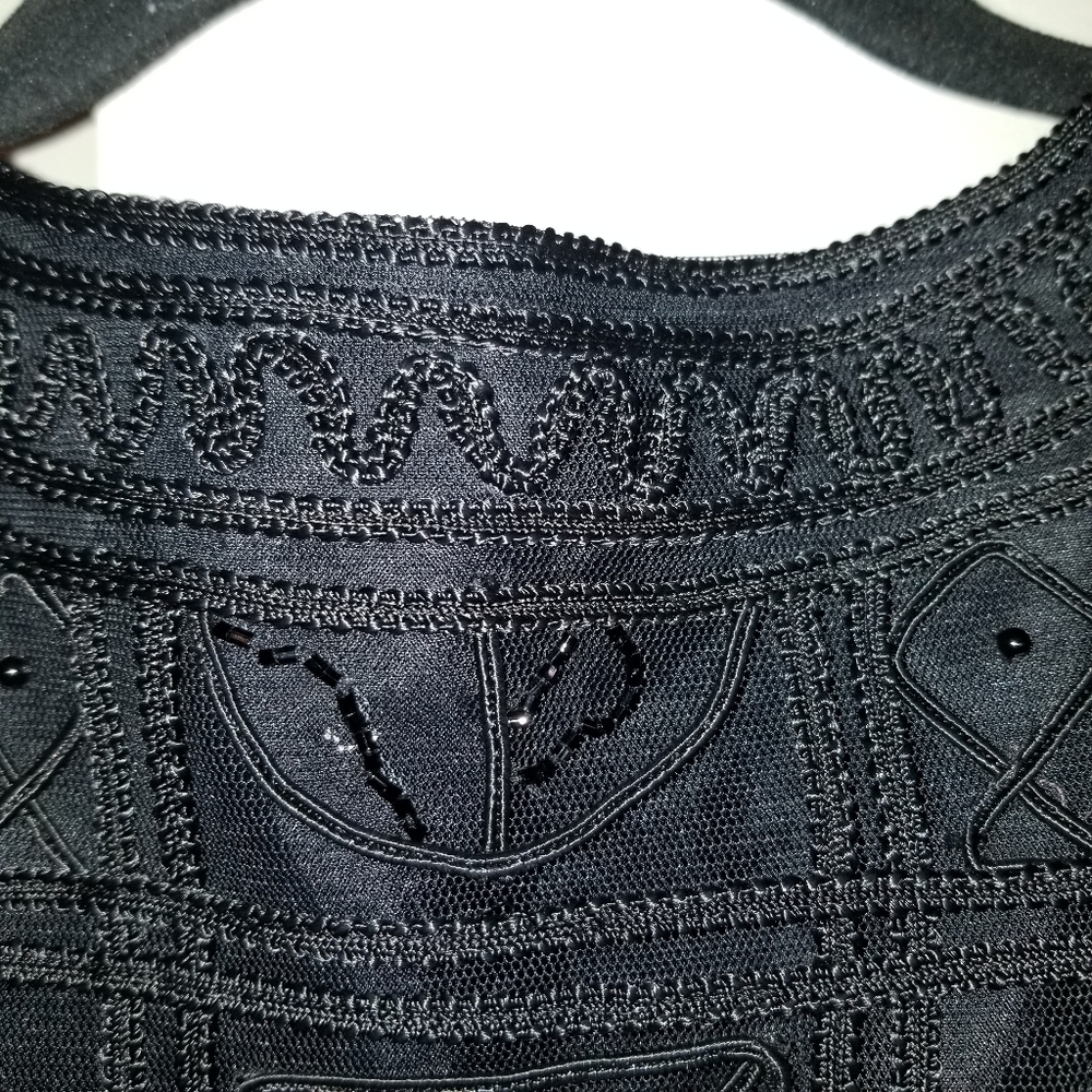 Black blazer w/sequined pattern - Picture 4 of 6